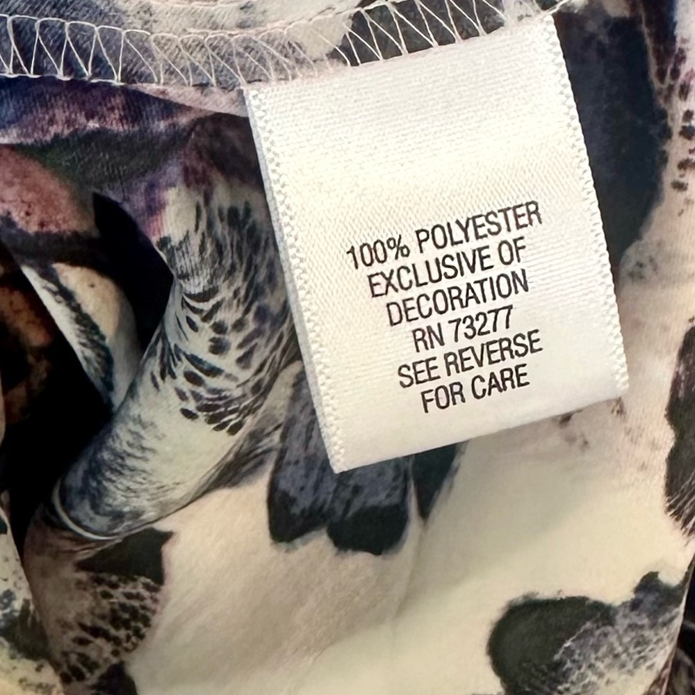Simply Vera Vera Wang Blue Purple and White High Low Dress - Size: Medium - Picture 6 of 11